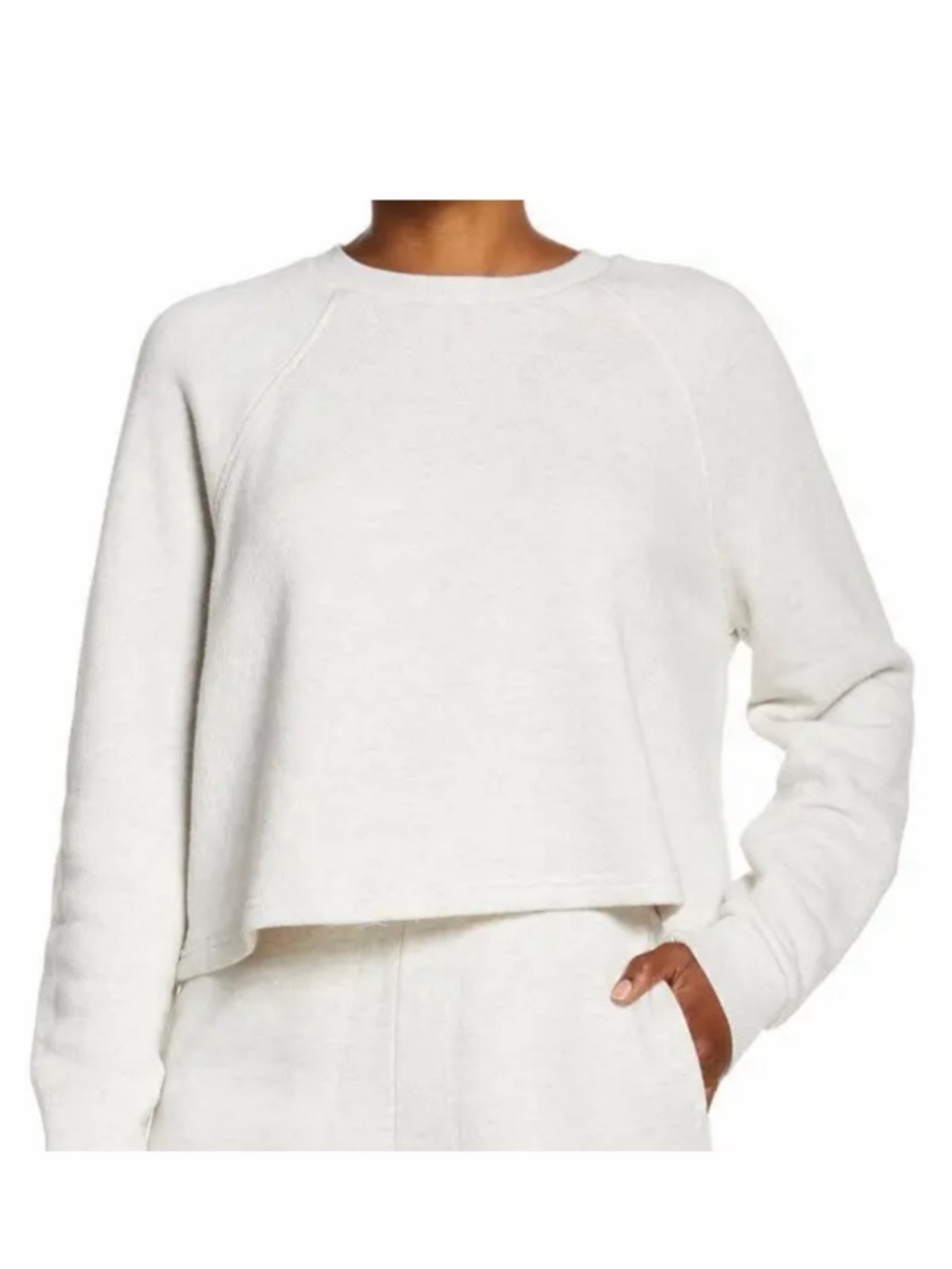 Madewell MWL AiryTerry Crop Sweatshirt